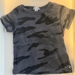Splendid Charcoal and Black Camo Kids Tee